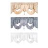 Wavy Design Window Valance with Fringes and Rod Pocket for Soft Light and Privacy In Bedrooms or Living Room Decoration