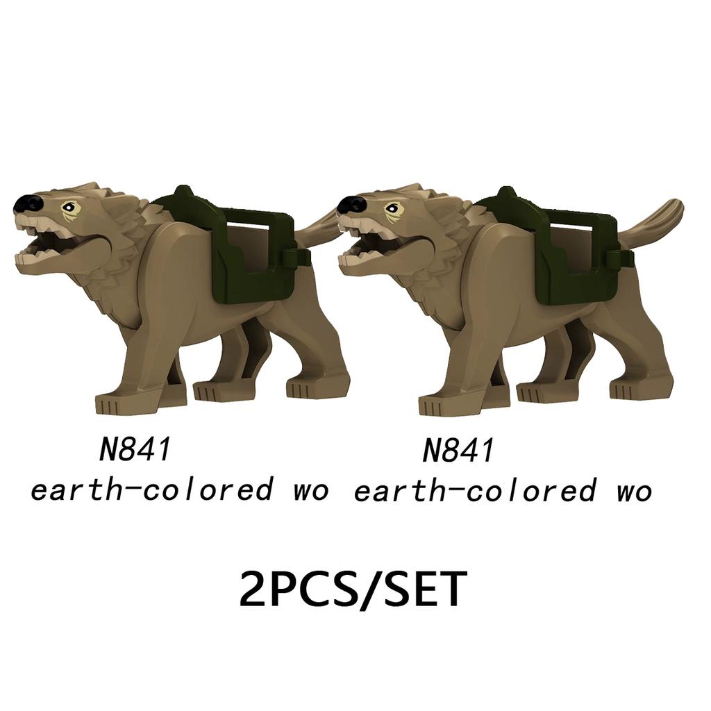 MOC Medeival Knights Horse Building Blocks Crow Wolf Warhorse Eagle Lion Green Dragon Warrior Bricks Toys Kids Gift