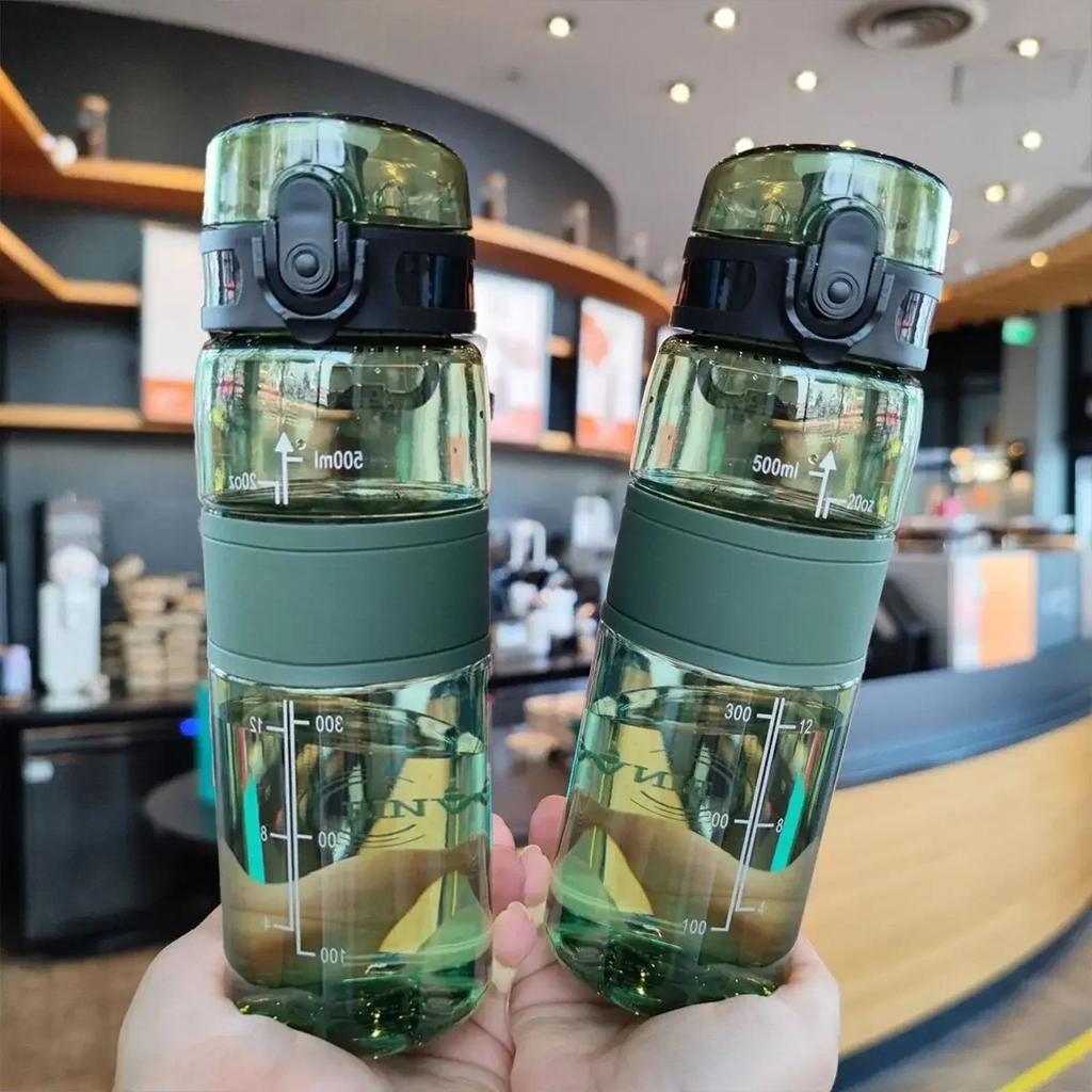 1pc-Portable Sports Water Bottle Bounce Student Water CupHandle Portable Outdoor Travel Gym Plastic Cup