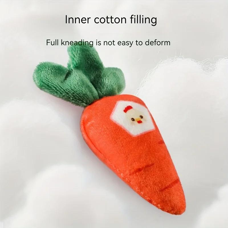 Baby Teether Toys, Chewable Plush Carrot With Rattle Sound, Sensory Learning Toy For Newborns, Montessori Pulling Activity