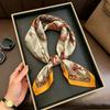 100% Mulberry Silk Scarf 70x70cm Square Neck Wrap Outdoor Air Conditioner Shawl Fashion Headscarf