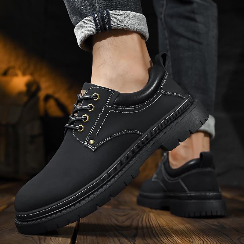 Thick Soled Trendy Men's Shoes Retro Minimalist Style Office and Fashion Party High Quality Derby Shoes 38-46 Luxury