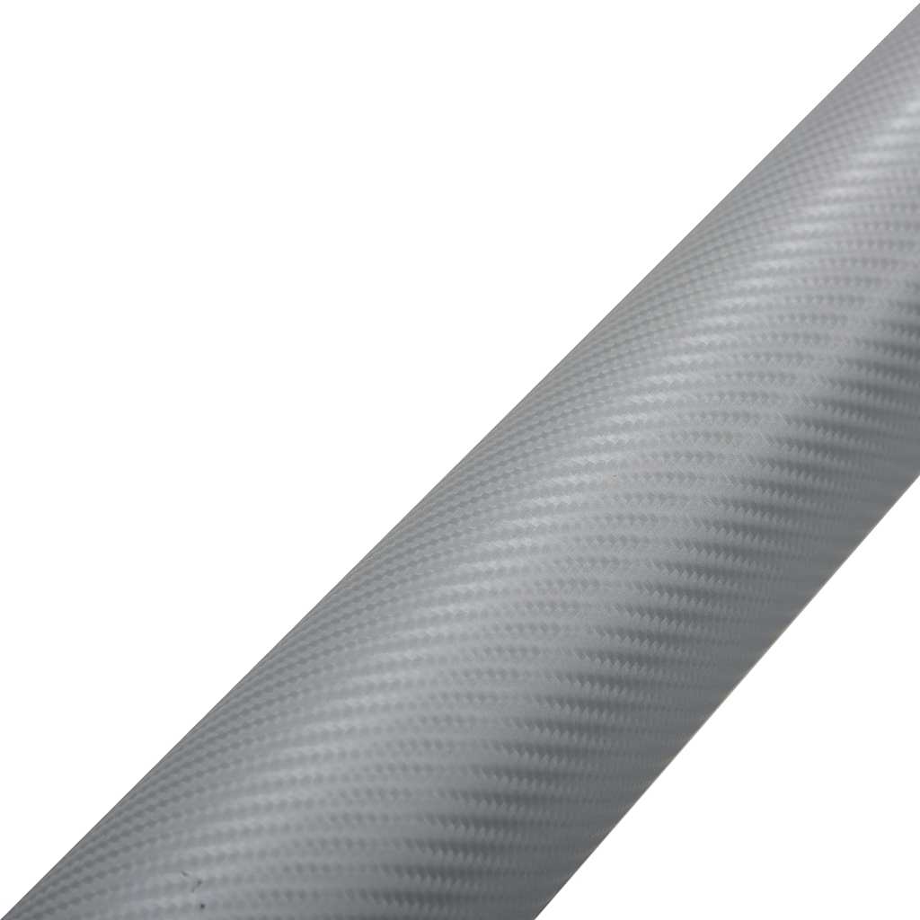 Car Wrapping Film 2 pcs 4D Silver 100x150 cm + 50x150 cm