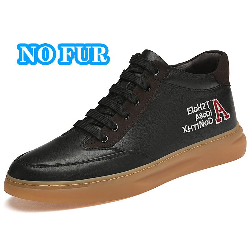 Fashion Genuine Leather Men Ankle Boots Fashion High Top Shoe Outdoor Man Hiking Botas Skateboard Footwear Leisure Walk Motorcycle Boots