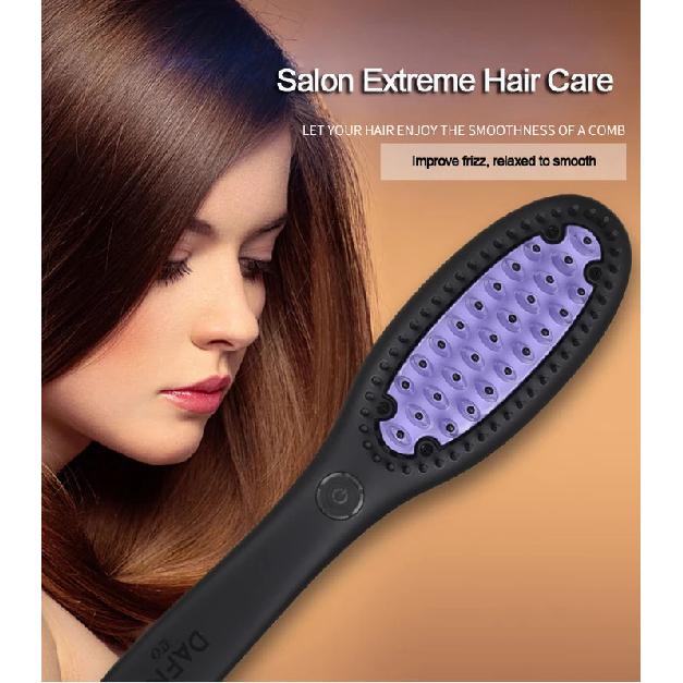 Hair Straightener Brush Ceramic Fast Straightening Heating Hot Comb Women s Smoothing Brush Styling Tool Curling Iron EU