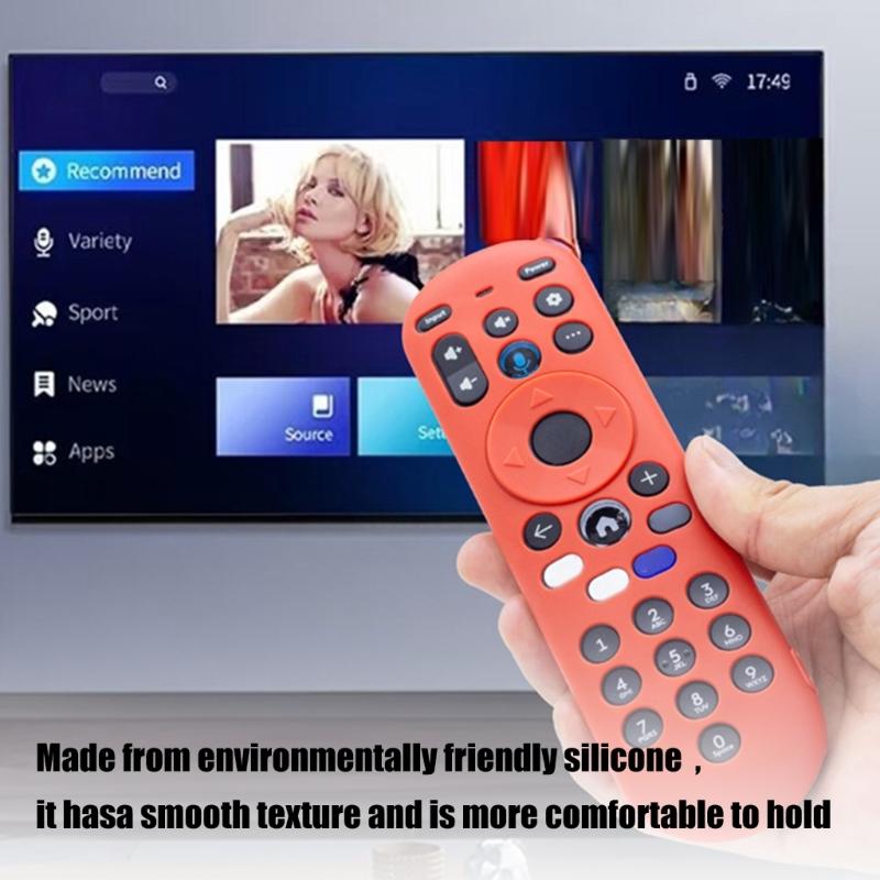 Flexible Silicone Remote Control Cover For Xumo MG3-R34010 TV Voice Remote Soft Protector with Lanyard Rope