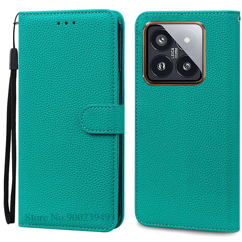 Mi 14 Mi14 Xiaomi14 Pro Case For Xiaomi 14 Case Leather Wallet Flip Case For Xiaomi 14 Pro Cover Coque For Xiaomi Mi 14 Fundas