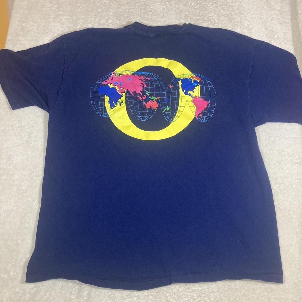 Vintage 90s Allergan Pharma Promo T-Shirt Navy Blue Adult Size XL Drug *Spots Unisex T-Shirt