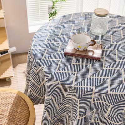 Wave Three-Dimensional Jacquard Cotton And Linen Coffee Table Tablecloth Small Fresh Thickened Simple Dining Table Tablecloth