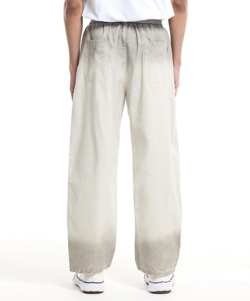 CREAM SODA LAB Pigment Cut Rivet Cotton Banding Pants Ivory