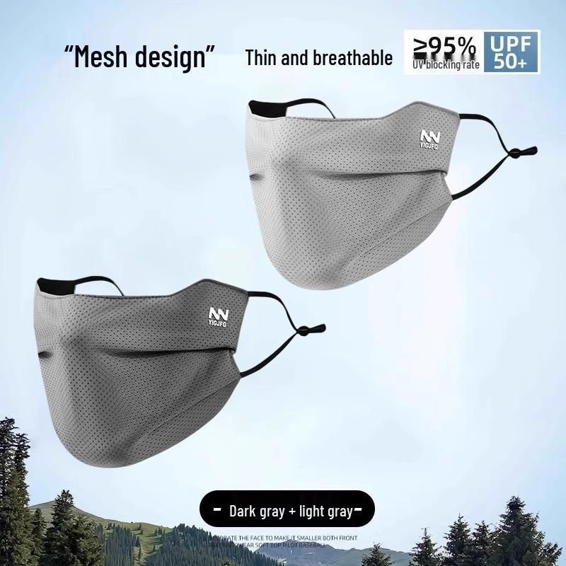

Men s Trendy 3D Windproof Anti-UV Ice Silk Face Mask - Summer 2025 Oversized Style