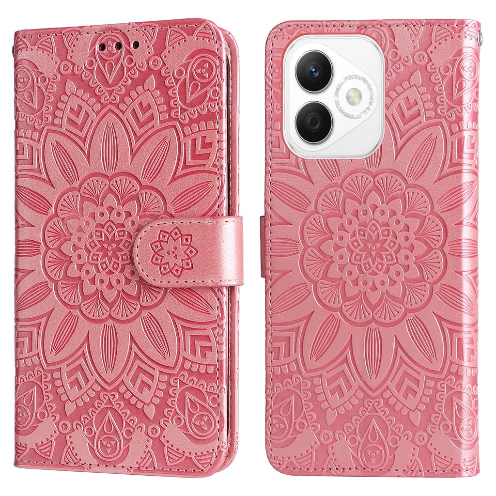 For Honor X60i 5G Case Sunflower Imprint Leather Wallet Phone Cover