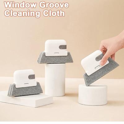 Escova de limpeza de ranhuras de portas Pano de limpeza de ranhuras de janelas Ferramenta de limpeza de trilhos de portas deslizantes Ferramentas portáteis de limpeza de ranhuras