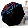 1pc Geometric Design Automatic Open/close Folding Umbrella, Compact Portable Travel Umbrella,Durable Construction Yy250814126