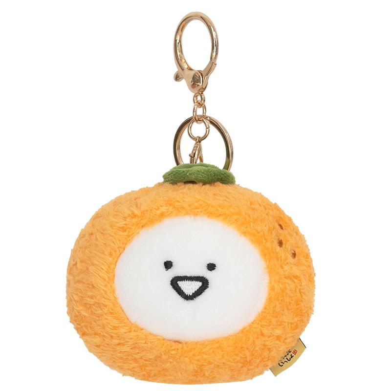 Mini Fruit Orange Elf Plush Toys Soft Fluffy Cartoon Orange Pendanta Lovely Keychain Bags Hanging Decor Funny Gift To Friends
