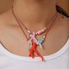 Modern Coral Ceramic Jewelry Necklace Adjustable Clavicle Chain Comfortable Wear Jewelry for Daily Use or Celebrations