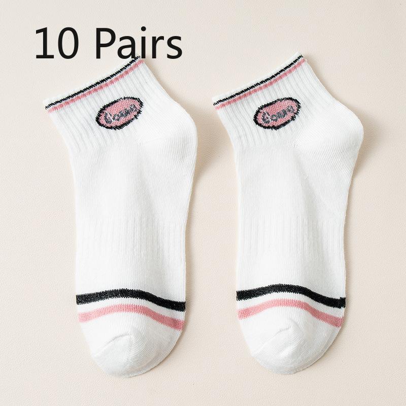 

10 пар женских летних тонких модных новых милых спортивных носков 10 Pairs