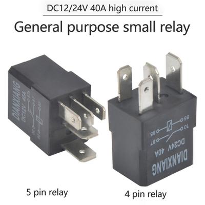 1 ADET Otomotiv Rölesi 40A 12V/24V 4 Pin 5 Pin Küçük Su Geçirmez Röle Aydınlatma Kontrol Cihazı