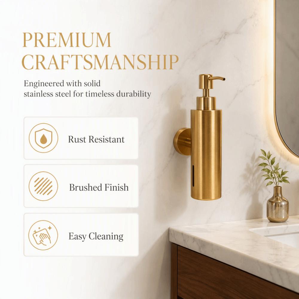 Wall Mounted Liquid Soap Dispenser Stainless Steel Soap Dispenser  Home Kitchen Bathroom