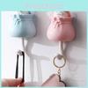Lovely Cartoon Heavy Duty Adhesive Hooks 2kg Capacity For Wall And Door