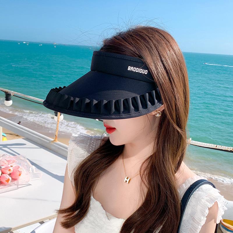8471 Summer Parent-child Lace Eaves Empty Top Hat UV Protection Hat Women's Outdoor Leisure Sun Protection Hat