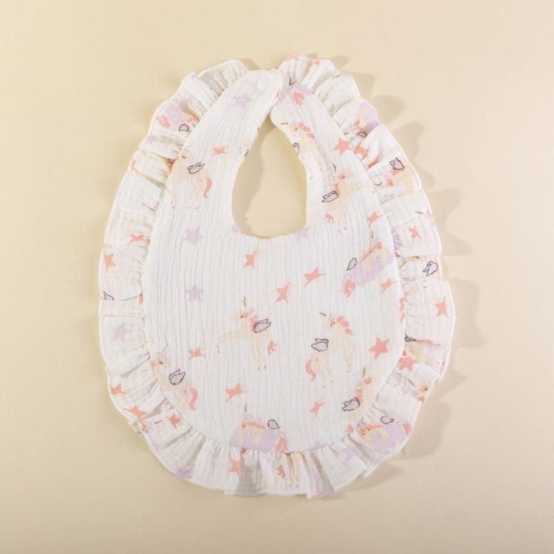 Lovely Baby Bibs Baby Drooling Bibs Cotton Bibs Unisex Baby Feeding Bibs Adjustable Teething Drooling Bibs 9x6-inch