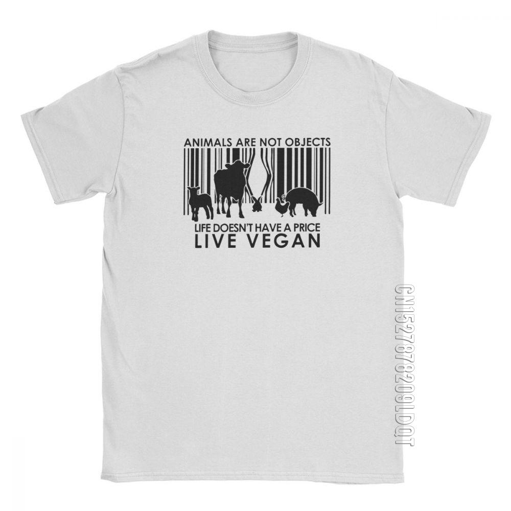 Vegan Tee Shirt Chic Animals Are Not Objects T Shirt Unisex Plus Size Tops Amazing TShirt O Neck Pure Cotton