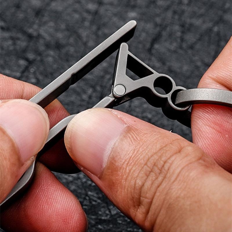 Gürtelschlaufe Schlüsselanhänger Clip, Titan Schlüsselhalter für Dienstgürtel Lanyards Geschenk für Männer