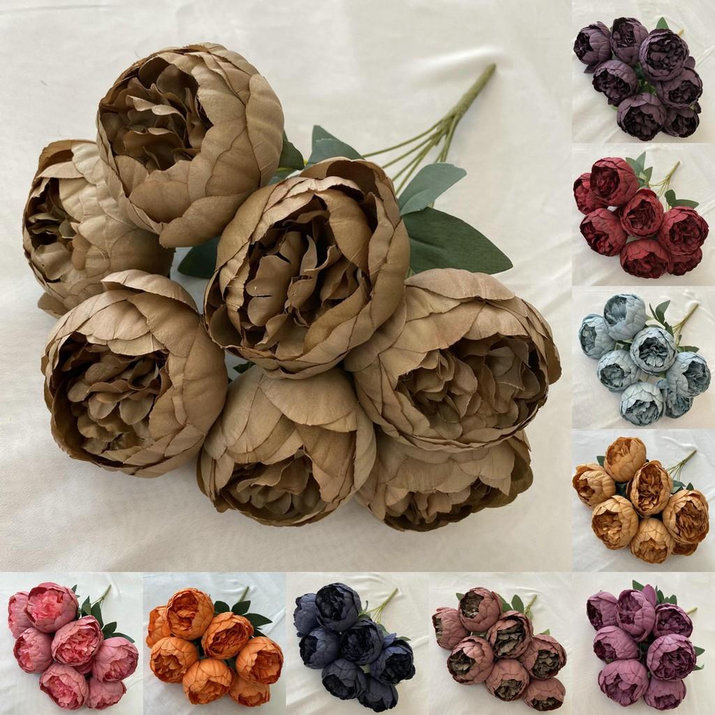With Peony Bouquet 7 Heads For Indoor Outdoor Decoration And Gift Events