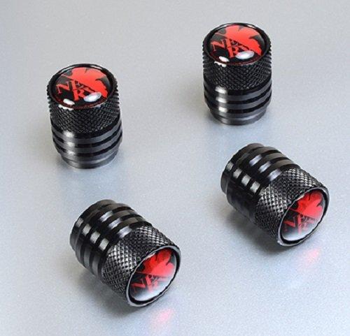 KYO-EI (Kyoei Industry) Evangelion: 3.0+1.0 Thrice Upon a Time NERV Automotive Air Valve Cap Ver. 2 BLACK (EVAVCK)