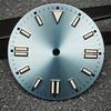 28.5mm Green Luminous Watch Dials Sunray Strips Nails No Date Watch Faces Replace Accessories for NH35/8215/2813/2836 Movements