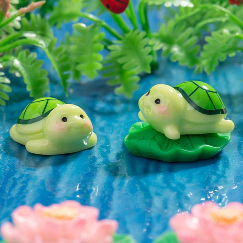 1Pcs Cartoon Cute Little Turtle Mini Doll Micro Landscape Ornament Dollhouse Home Garden Craft Decoration Diy Garden Accessories