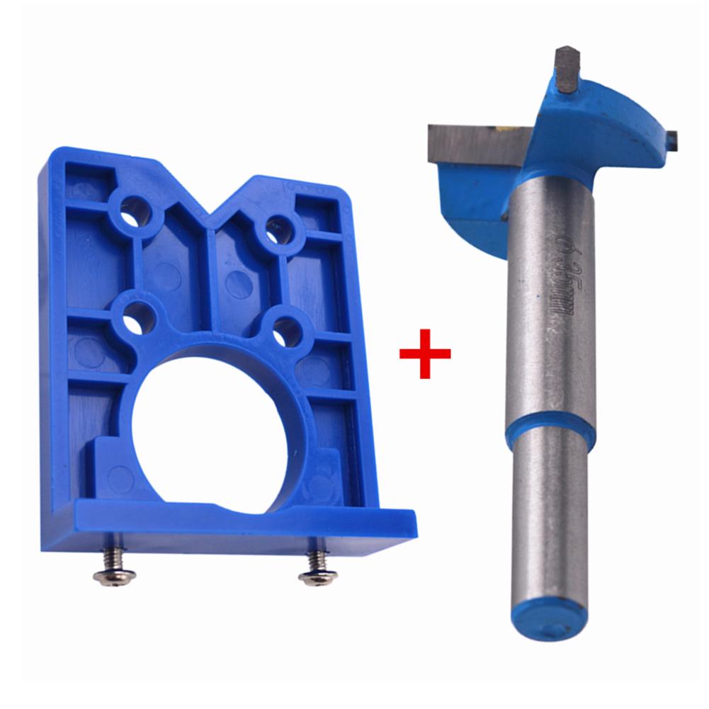 Jig Møbeldør 35mm Hengsel Skap Tre Installasjon Drill Guide Bore Tool
