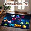 Custom Name Text Crystal Velvet Rug,Blox Fruits Soft Plush Decorative Non Slip Floor Carpet