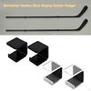 2 Pieces Hockey Sticks Wall Mount Ice Rack Puck Display Holder Bracket