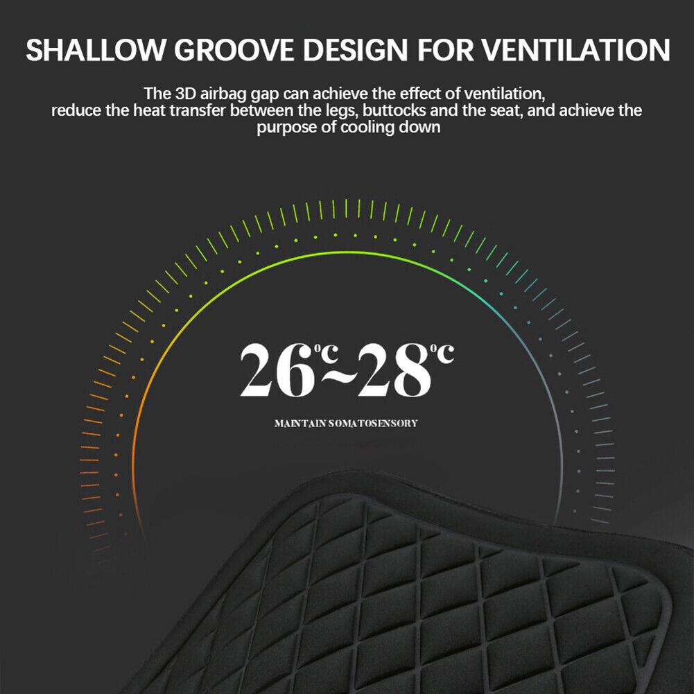3D atmungsaktives Autositzkissen rutschfester Silikonboden Memory-Schaumstoffpolster universell passend