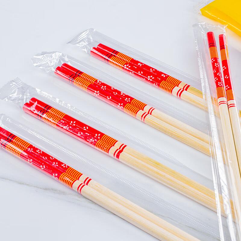 Individually Wrapped Disposable Bamboo Chopsticks with Toothpicks