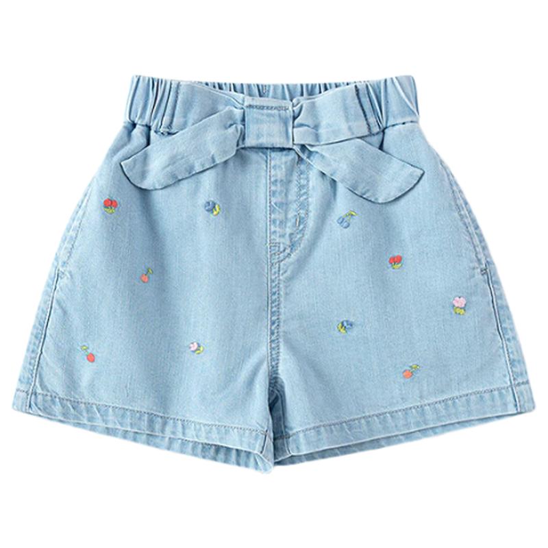 Balabala Girls' Summer Cooling Antibacterial Denim Shorts