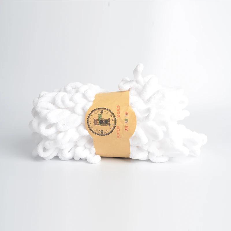 500g/Lot Hand Knitting Finger Loop Yarn Crochet Super Warm Puffy Circle Cotton Braided Rope Puffy Smart Polyester Sock Toy