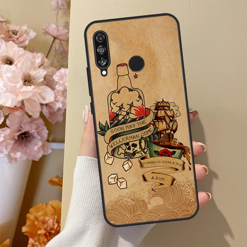 

Sailor Retro Art For Huawei Nova 12i 8i 11i 12s 9 10 SE Y60 Y70 Y90 Y72 Y73 Y61 Y91 P60 Pro P30 P40 Lite Case Huawei Nova Y73