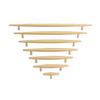 Solid Brushed Brass Kitchen Bedroom Door Handles Oval Brass Cabinet Handle Pulls