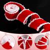 2 Roll Christmas RedVelvet Ribbon With White Tassel Edge DIY Bow Tie Wreath For Christmas Halloween Thanksgiving New Year