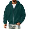 Men's Color Zip Up Hooded Sweatshirt for Winter