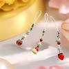 Latest Lovely Fruits Bag Chain Pendant Sweet Y2K Cute Strawberry Peach Keychain Cellphone Charm Lanyard For Girls