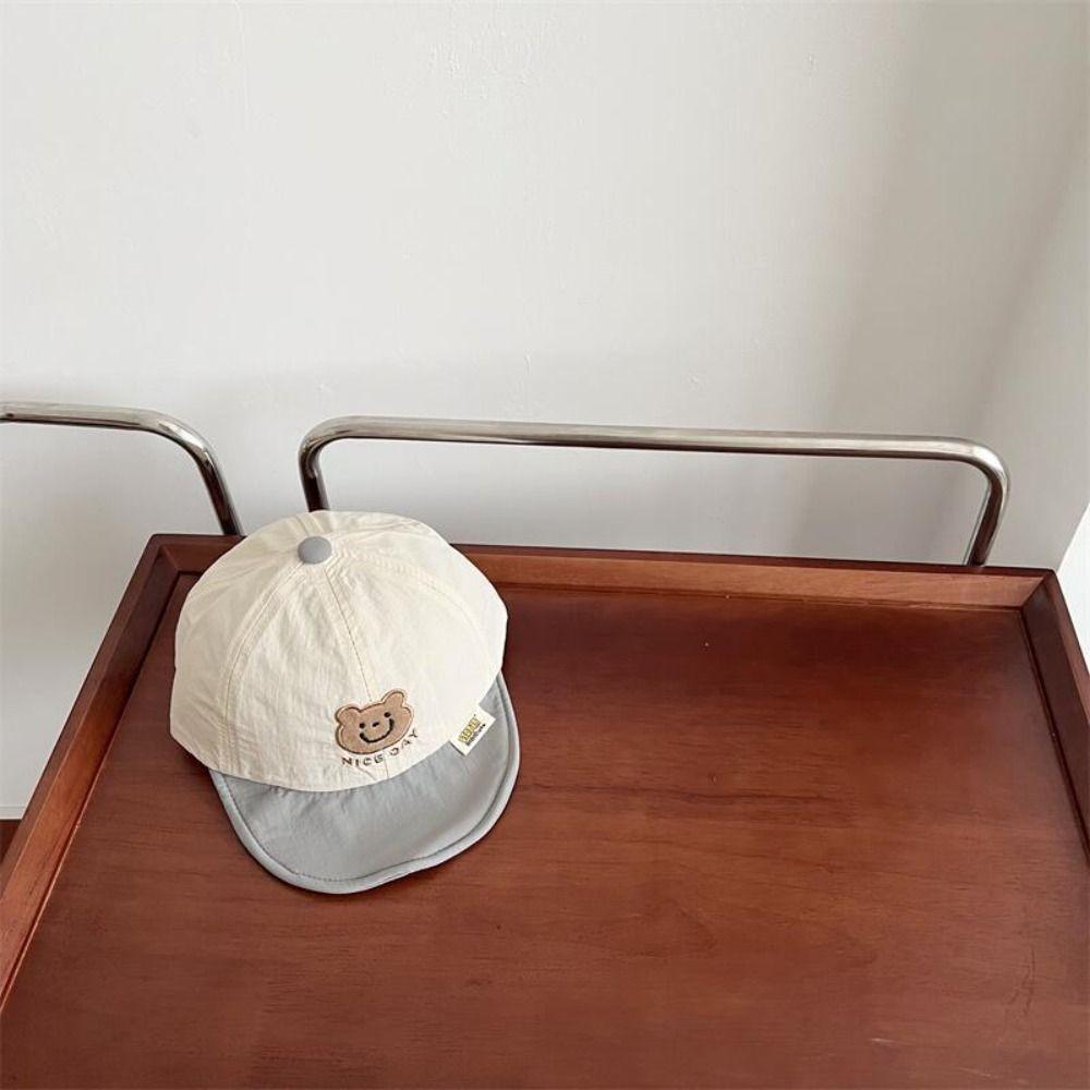 Quick-drying Baby Peaked Hat Summer Children Sunscreen Cap Korean Bear Baseball Cap Toddler