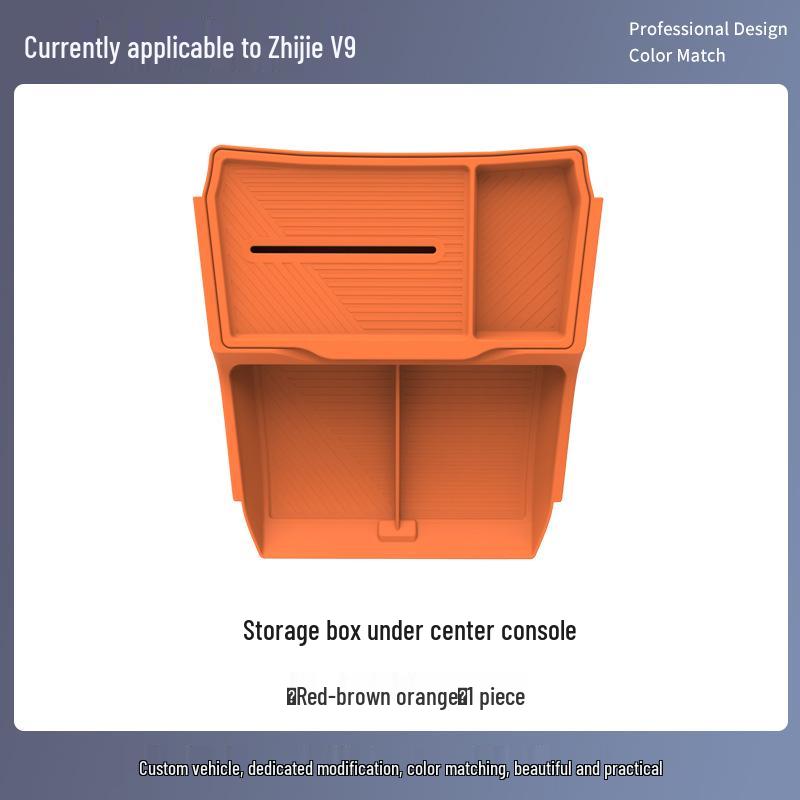 Zhijie V9 Center Console Lower Storage Box Organizer - Car Interior Decoration Accessory