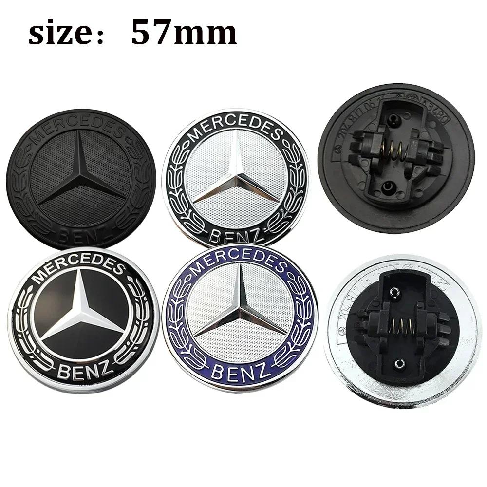 npvrd5 For AMG Car for Mercedes benz AMG 1pcs 57mm Car Front Hood Emblem Badge Bonnet Car Accessories For Mercedes Benz W204 W205 W212