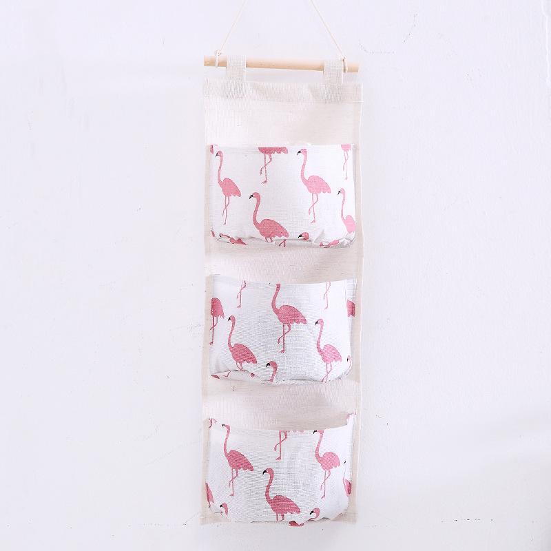 

Hanging Three Pocket Storage Hanging Bag Hanging Multi-Layer Hanging Bag Fabric Door Back Miscellaneous Storage Bag