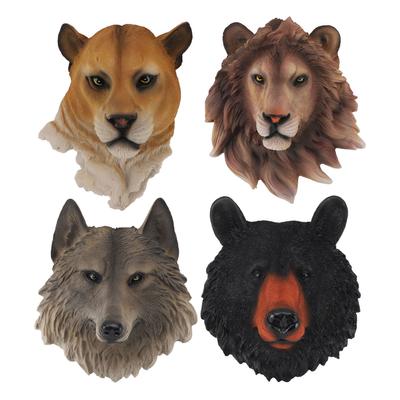 3D Animal  Statue Resin Wall Decor Realistic Wildlife Sculpture for Living Room Bedroom Bar