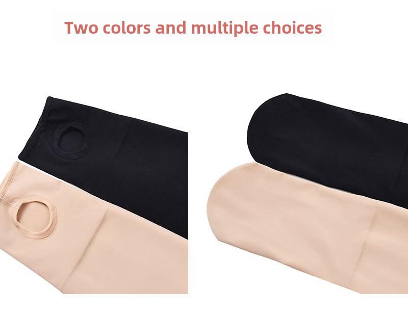 Enhanced Bare Leg Look Thick Nylon One-Piece Pantyhose with Stepping Socks for Fall & Winter (Plus Size)